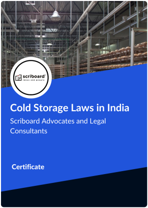 Certificate in Cold Storage Laws in India