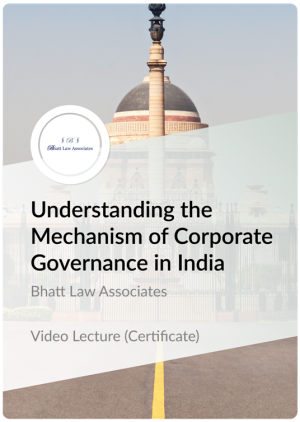 Certificate in Understanding the mechanism of Corporate Governance in India