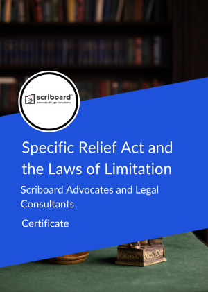 Certificate  in Specific Relief Act and the Laws of Limitation